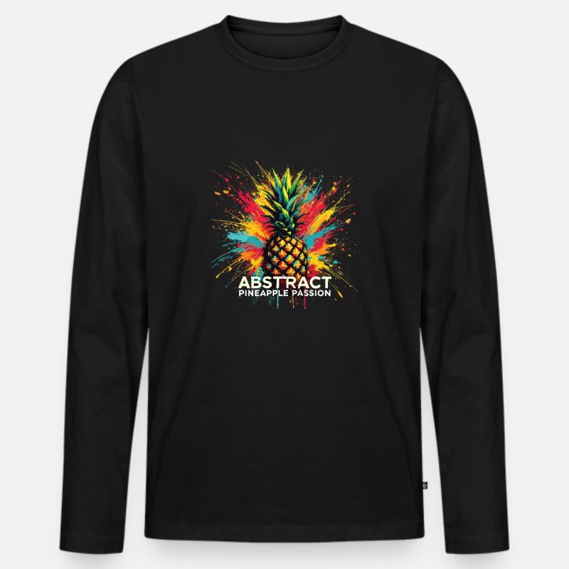Früchtchen - Männer Premium Bio Langarmshirt - Schwarz