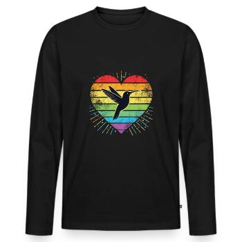 Exotic - Men's Premium Organic Long Sleeve Shirt - black - Front - Nico (187cm)