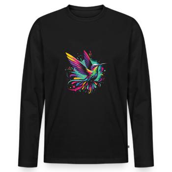Exotic - Men's Premium Organic Long Sleeve Shirt - black - Front - Nico (187cm)