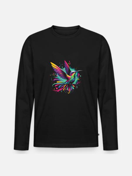 Exotic - Men's Premium Organic Long Sleeve Shirt - black