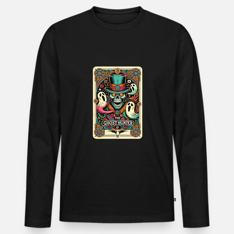 Halloween - Männer Premium Bio Langarmshirt - Schwarz