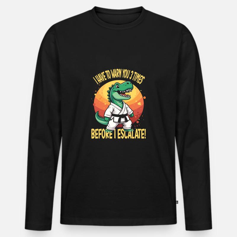 Kampfsport - Männer Premium Bio Langarmshirt - Schwarz