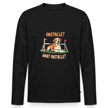 Agility - Männer Premium Bio Langarmshirt - Schwarz - Vorne - Nico (187cm)