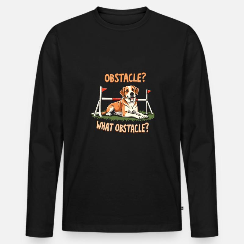 Agility - Männer Premium Bio Langarmshirt - Schwarz