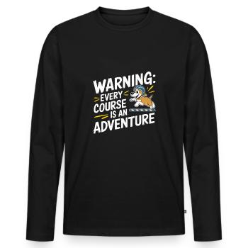 Agility - Männer Premium Bio Langarmshirt - Schwarz - Vorne - Nico (187cm)