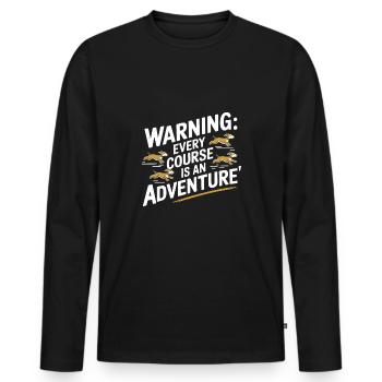 Agility - Männer Premium Bio Langarmshirt - Schwarz - Vorne - Nico (187cm)