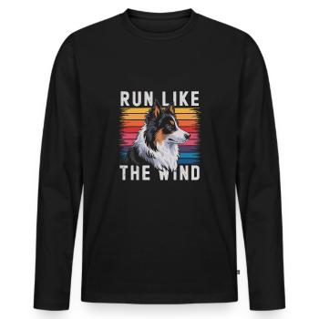 Agility - Männer Premium Bio Langarmshirt - Schwarz - Vorne - Nico (187cm)