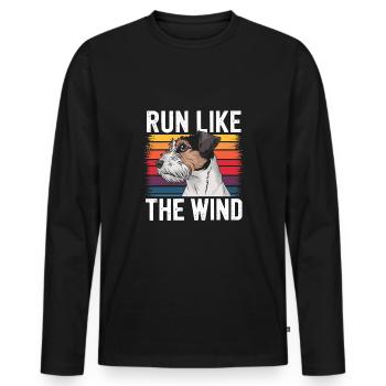 Agility - Männer Premium Bio Langarmshirt - Schwarz - Vorne - Nico (187cm)