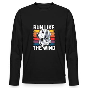 Agility - Männer Premium Bio Langarmshirt - Schwarz - Vorne - Nico (187cm)