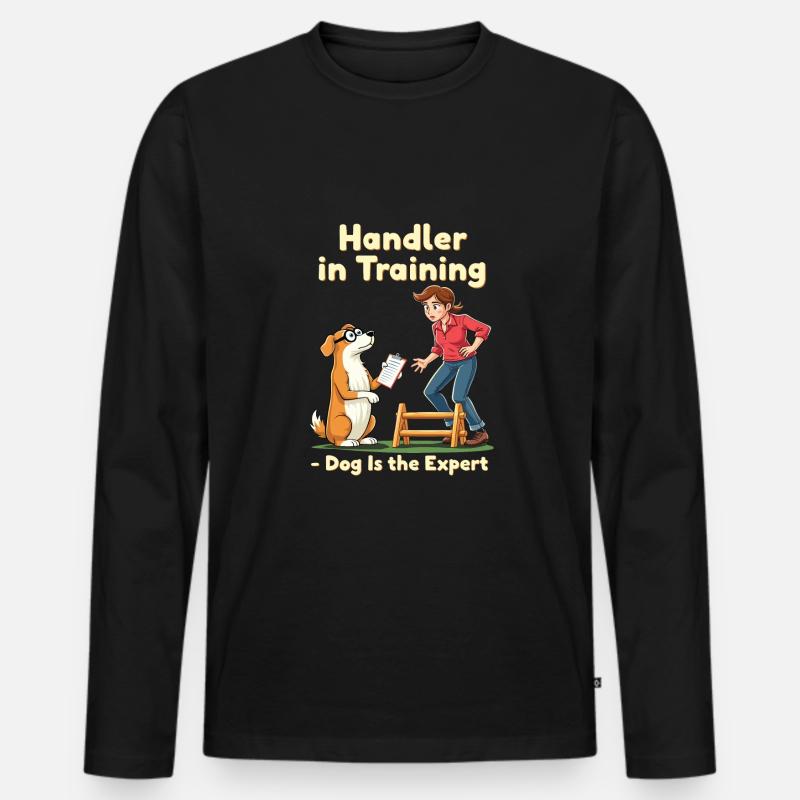 Agility - Männer Premium Bio Langarmshirt - Schwarz