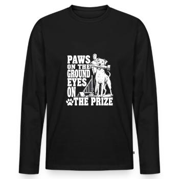 Agility - Männer Premium Bio Langarmshirt - Schwarz - Vorne - Nico (187cm)