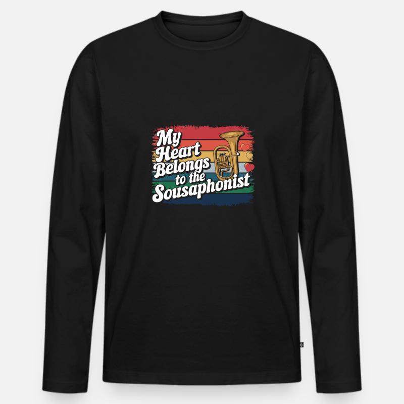 Sousaphone - Männer Premium Bio Langarmshirt - Schwarz