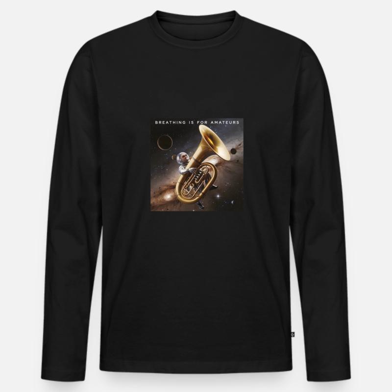 Sousaphone - Männer Premium Bio Langarmshirt - Schwarz