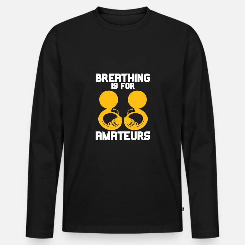 Sousaphone - Männer Premium Bio Langarmshirt - Schwarz