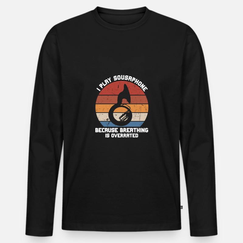 Sousaphone - Männer Premium Bio Langarmshirt - Schwarz