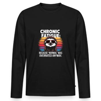 Office humor - Men's Premium Organic Long Sleeve Shirt - black - Front - Nico (187cm)