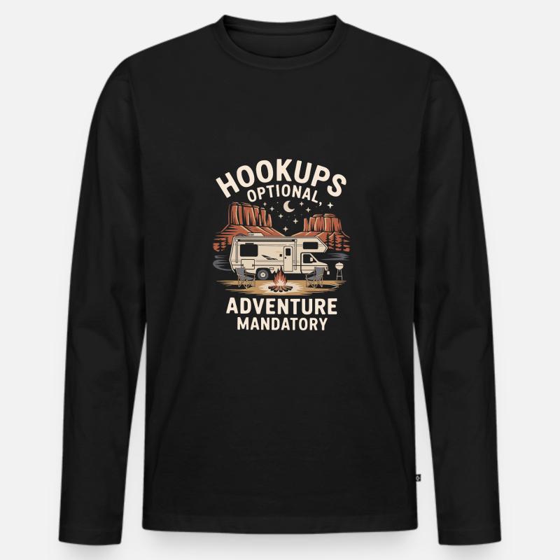 Wohnmobil - Männer Premium Bio Langarmshirt - Schwarz