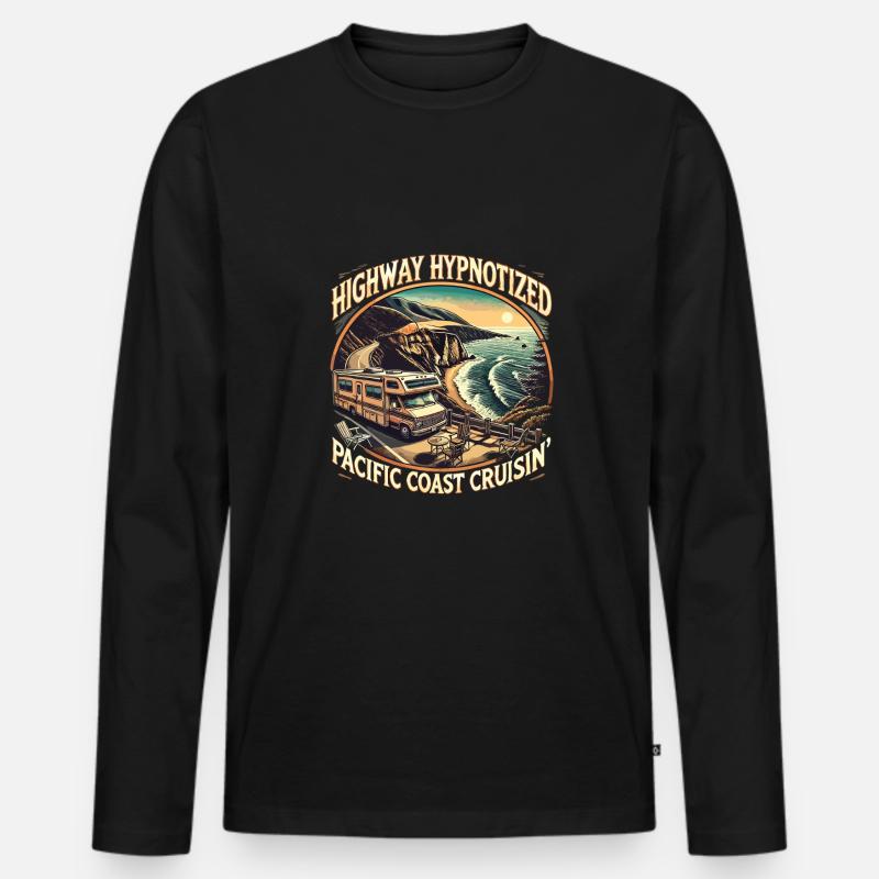Wohnmobil - Männer Premium Bio Langarmshirt - Schwarz