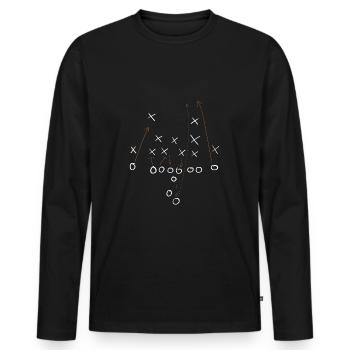 Tactics on the pitch - Men's Premium Organic Long Sleeve Shirt - black - Front - Nico (187cm)