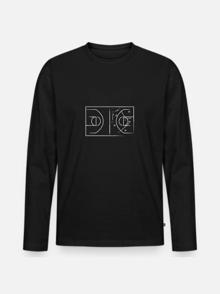 Basketball tactic - Men's Premium Organic Long Sleeve Shirt - black