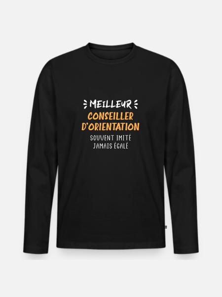 Meilleur conseiller d'orientation - T-shirt manches longues Premium bio Homme - noir