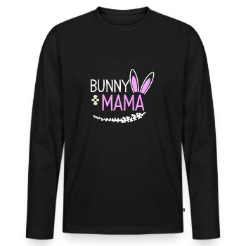 Bunny Mama - Männer Premium Bio Langarmshirt - Schwarz - Vorne - Nico (187cm)
