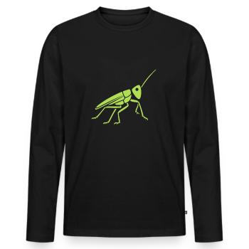Grasshopper - Men's Premium Organic Long Sleeve Shirt - black - Front - Nico (187cm)