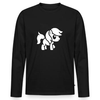 Pony - Men's Premium Organic Long Sleeve Shirt - black - Front - Nico (187cm)