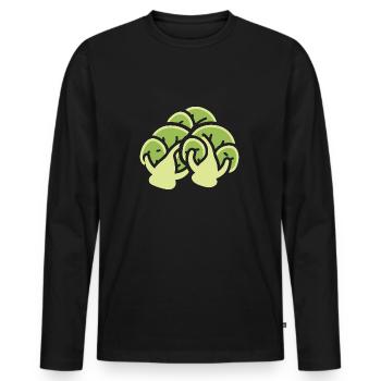 Chou de Bruxelles - T-shirt manches longues Premium bio Homme - noir - Devant - Nico (187cm)