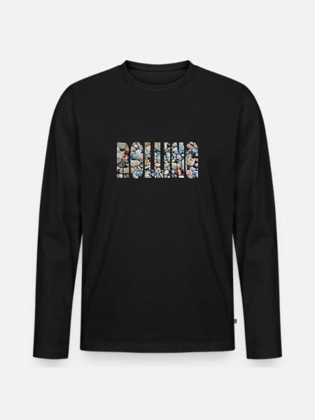 rolling 1 - Men's Premium Organic Long Sleeve Shirt - black