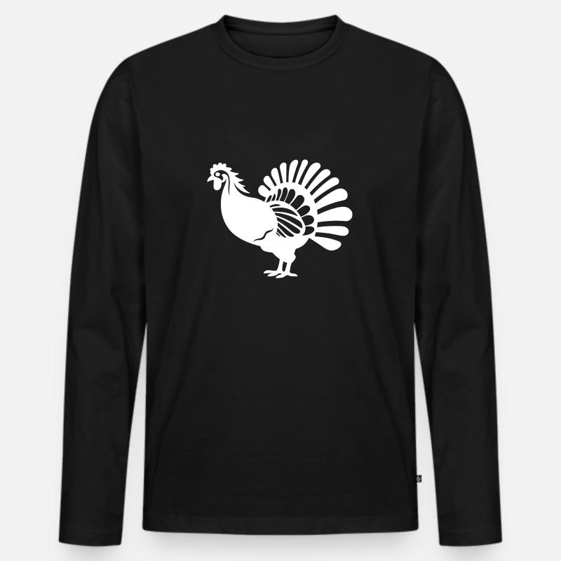 Truthühner - Männer Premium Bio Langarmshirt - Schwarz