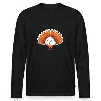 Turkeys - Men's Premium Organic Long Sleeve Shirt - black - Front - Nico (187cm)
