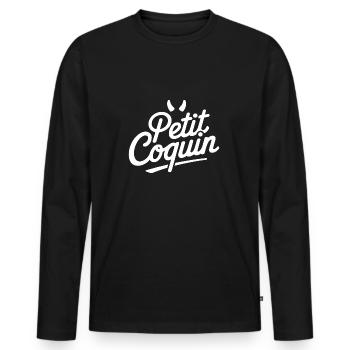 Petit coquin - T-shirt manches longues Premium bio Homme - noir - Devant - Nico (187cm)