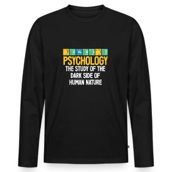 Forensic Psychologist Professional Forensic Gift - Men's Premium Organic Long Sleeve Shirt - black - Front - Nico (187cm)