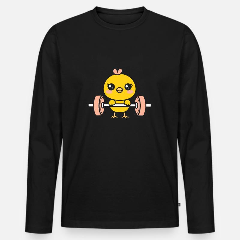 Bodybuilding - Männer Premium Bio Langarmshirt - Schwarz