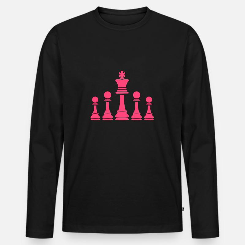 Schachspiele - Männer Premium Bio Langarmshirt - Schwarz