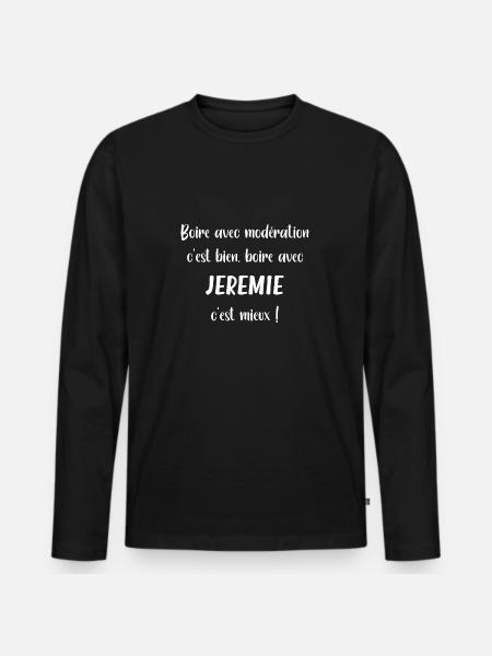 Jeremie - T-shirt manches longues Premium bio Homme - noir