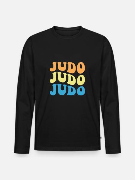 Judo - Men's Premium Organic Long Sleeve Shirt - black