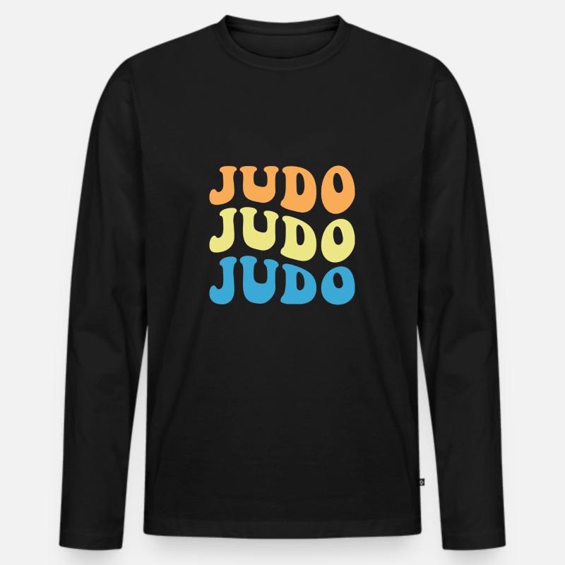 Judo - Männer Premium Bio Langarmshirt - Schwarz