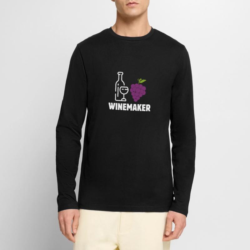 Winemaker Alcoholic Winery Profession Pacemaker Winer Men's Premium Organic Long Sleeve Shirt