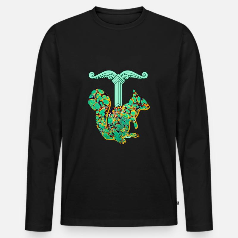 eichhörnchen ratatösk e 269 - Männer Premium Bio Langarmshirt - Schwarz