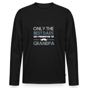 Père grand-père grand-père meilleur père Bart naissance petit-fils - T-shirt manches longues Premium bio Homme - noir - Devant - Nico (187cm)