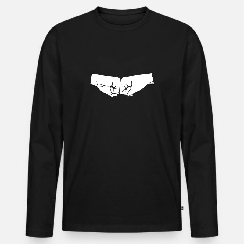 Faust - Männer Premium Bio Langarmshirt - Schwarz
