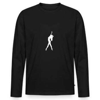 Dancing woman ballet - Men's Premium Organic Long Sleeve Shirt - black - Front - Nico (187cm)