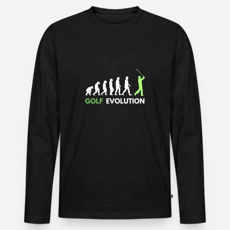 Golf Evolution Golfers - Men's Premium Organic Long Sleeve Shirt - black
