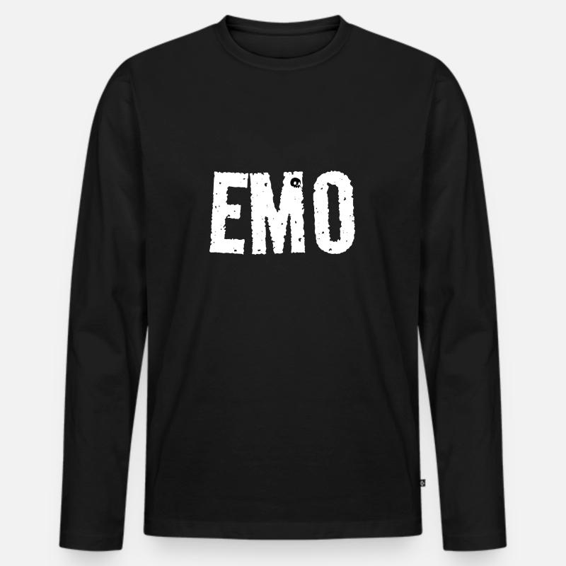 Emo - Männer Premium Bio Langarmshirt - Schwarz