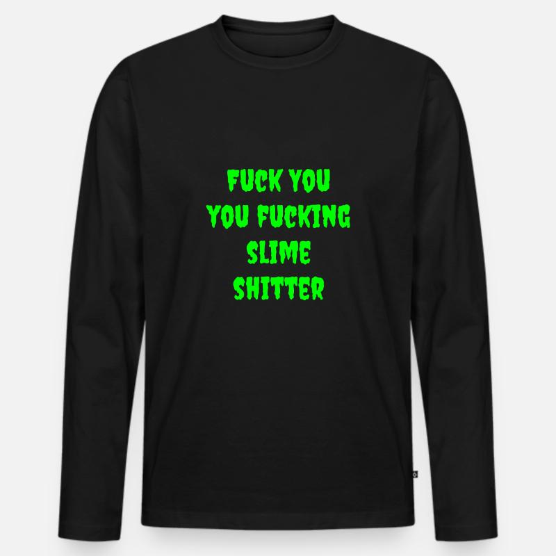 Schleimscheisser Nr.2 - Männer Premium Bio Langarmshirt - Schwarz