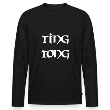 ting tong thaïlande shirt - T-shirt manches longues Premium bio Homme - noir - Devant - Nico (187cm)