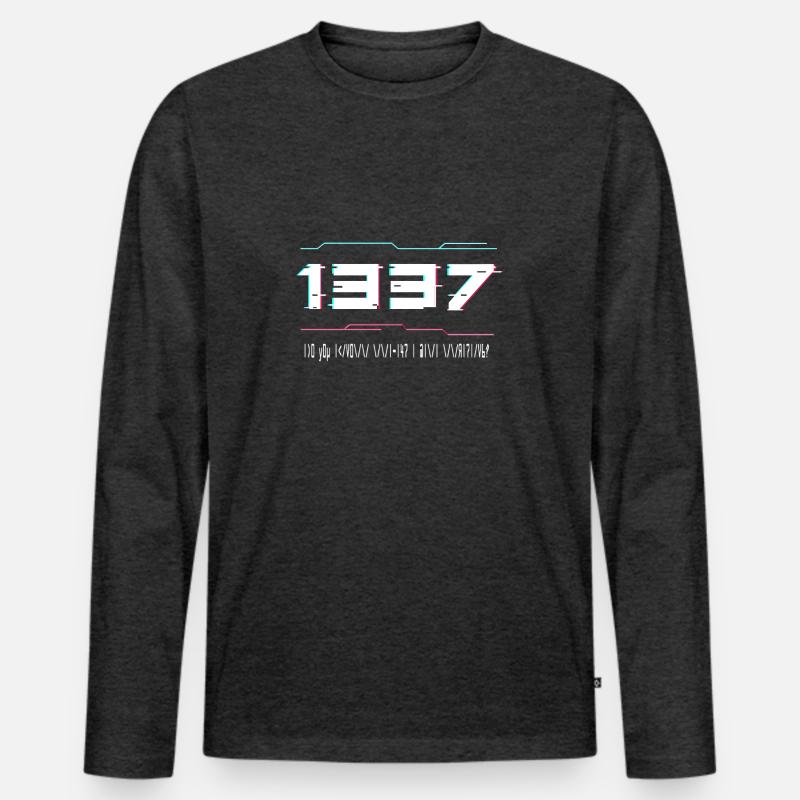 Elite Hacker Sprache Gamer Hacking Coding Männer Premium Bio Langarmshirt