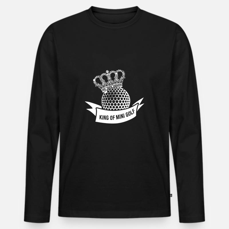 minigolf - Männer Premium Bio Langarmshirt - Schwarz